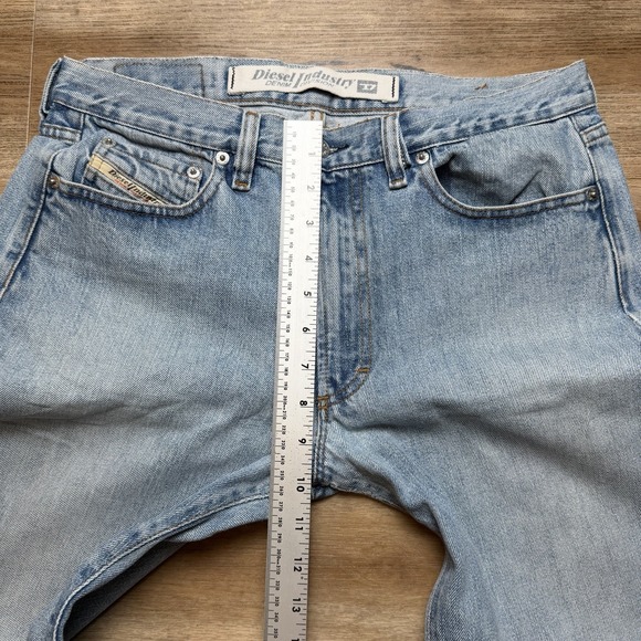 Diesel Luster Jeans Men 31x29 Blue Slim Fit Denim Light Wash Made in Italy Y2K - Picture 13 of 16